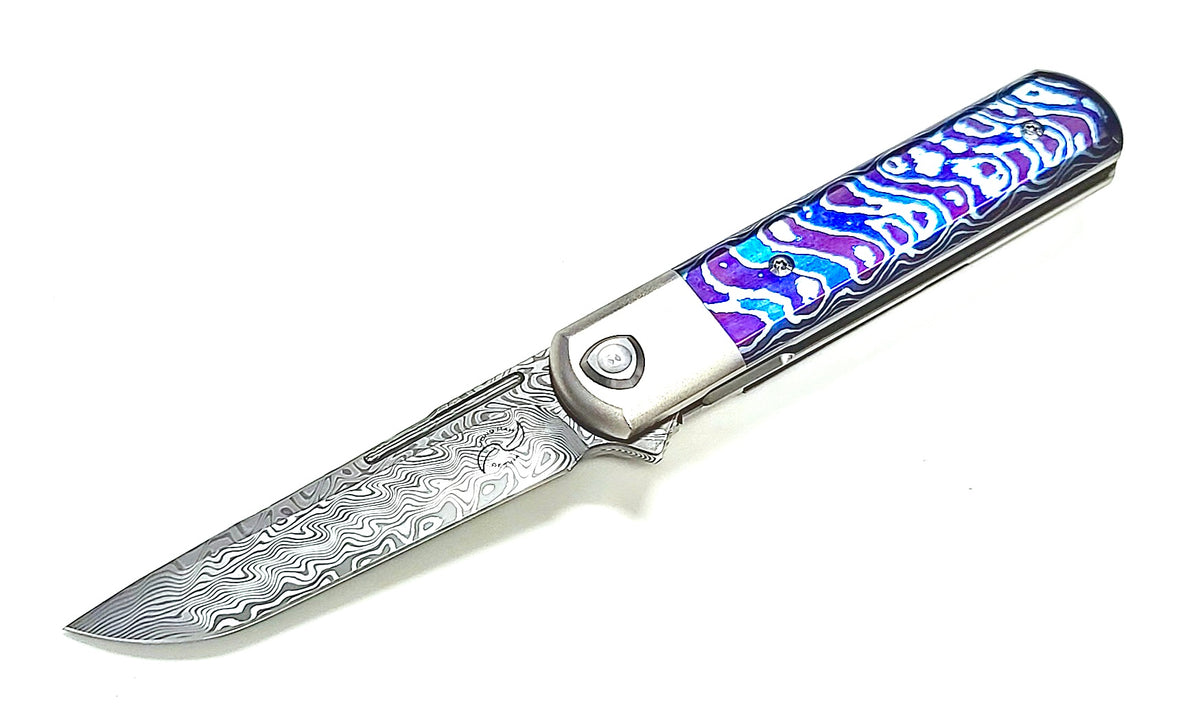 # ** ALMOST GONE ** Liong Mah - T-1 TANTO - M390 Blade - Mokuti - Fat Carbon - Titanium Handles - LIMITED EDITION