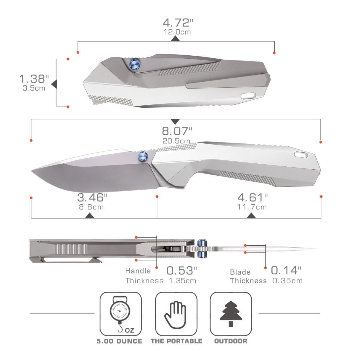 # ** ALMOST GONE ** REMETTE - RT-WK1 - SWITCHBACK - 3 INCH M390 BLADE - - True Talon