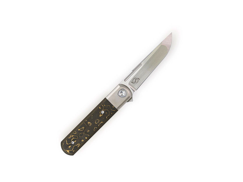 # ** ALMOST GONE ** Liong Mah - T-1 TANTO - M390 Blade - Mokuti - Fat Carbon - Titanium Handles - LIMITED EDITION