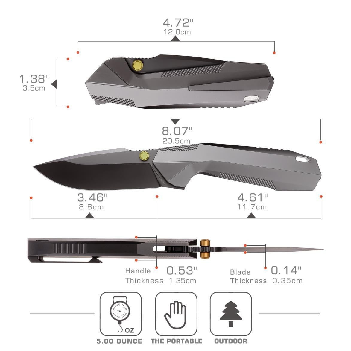 # ** ALMOST GONE ** REMETTE - RT-WK1 - SWITCHBACK - 3 INCH M390 BLADE - - True Talon