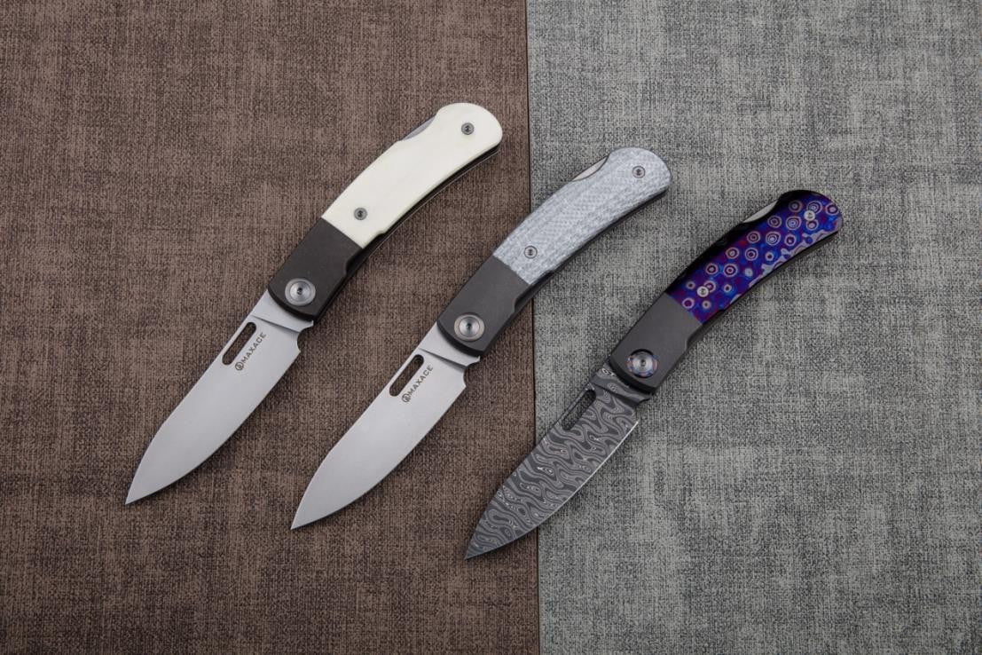 # ** COMING SOON ** MAXACE BEETLE 2.0 - MAGNACUT BLADE - SILVER CARBON FIBER - BONE ZIRCU-TI INLAYS - LOCK BACK - True Talon