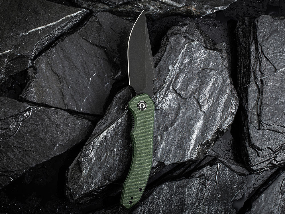 # ** HERE NOW ** CIVIVI - C23050 - BLUETICK - 14C28N or Damascus BLADE - NEW DAMASCUS MODEL