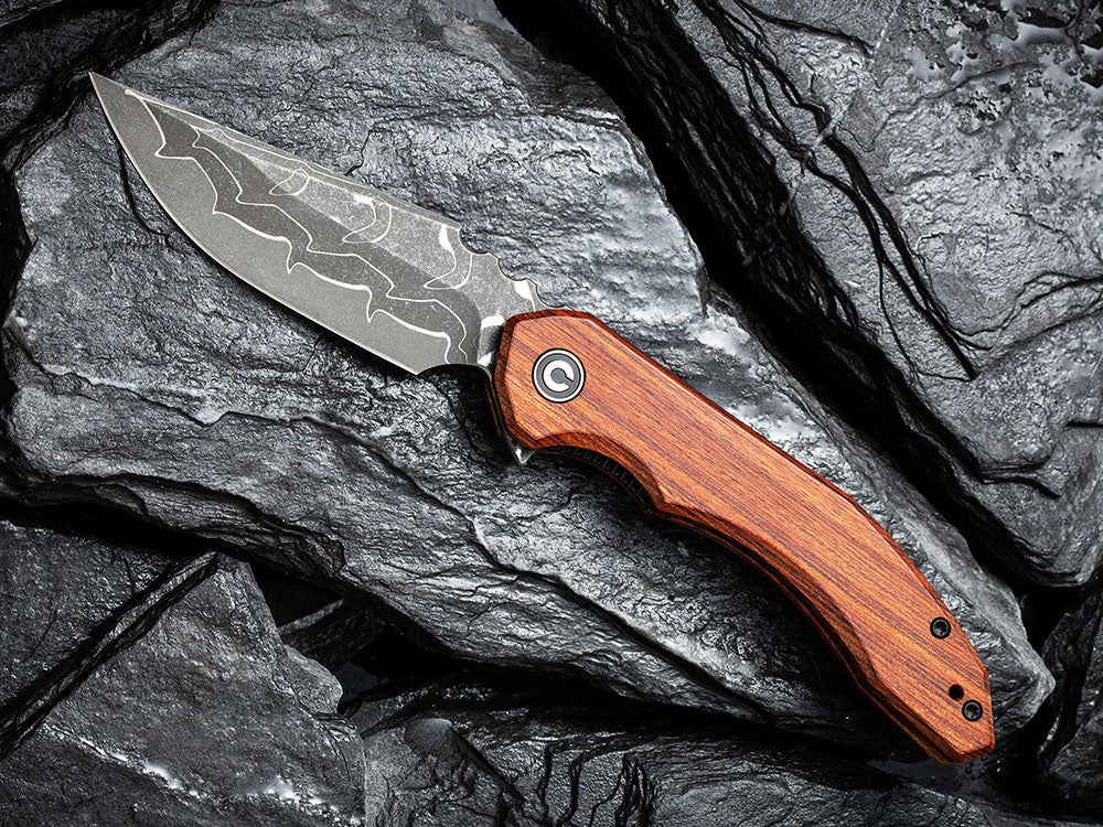 # ** HERE NOW ** CIVIVI - C23050 - BLUETICK - 14C28N or Damascus BLADE - NEW DAMASCUS MODEL