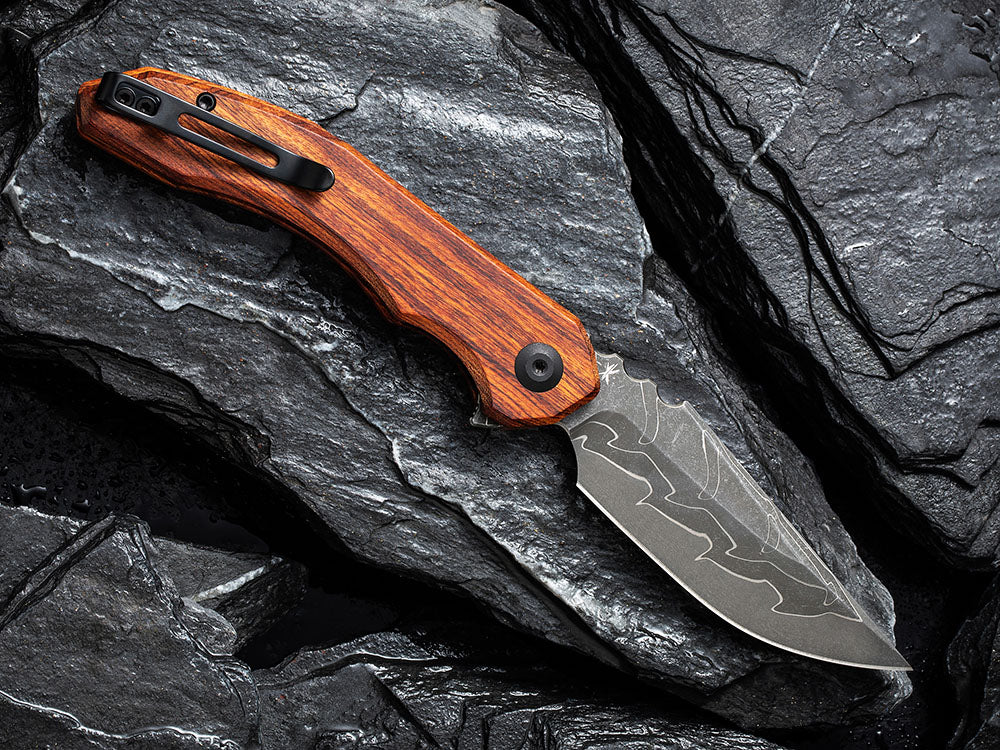 # ** HERE NOW ** CIVIVI - C23050 - BLUETICK - 14C28N or Damascus BLADE - NEW DAMASCUS MODEL