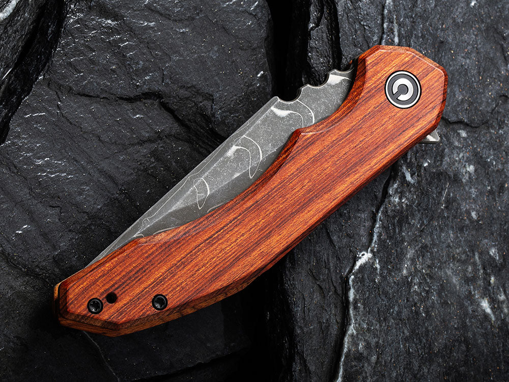 # ** HERE NOW ** CIVIVI - C23050 - BLUETICK - 14C28N or Damascus BLADE - NEW DAMASCUS MODEL