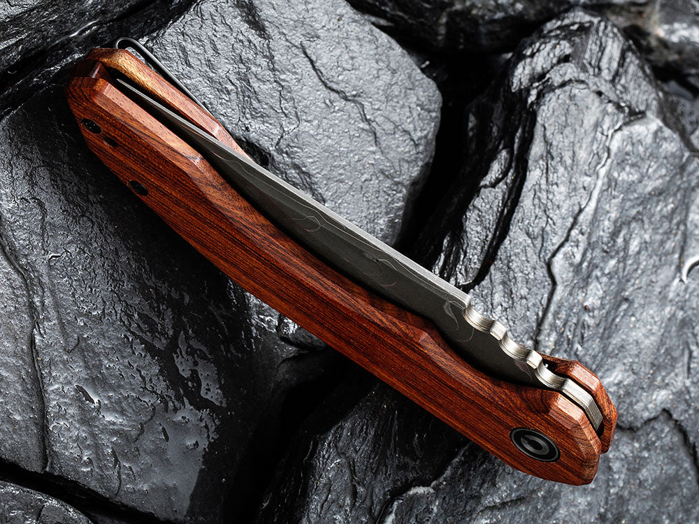 # ** HERE NOW ** CIVIVI - C23050 - BLUETICK - 14C28N or Damascus BLADE - NEW DAMASCUS MODEL