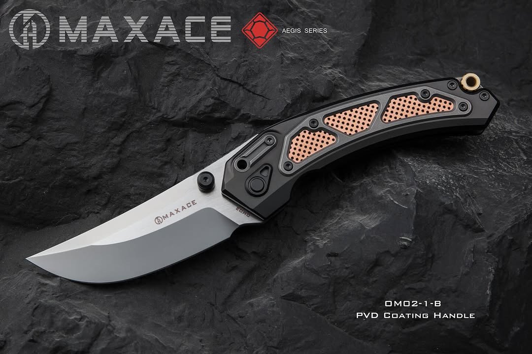 # ** ALMOST GONE ** Maxace BLACKLIGHT - Big 5.7 inch M390 or Damascus Blades - CUSTOM MULTI ROW BEARINGS