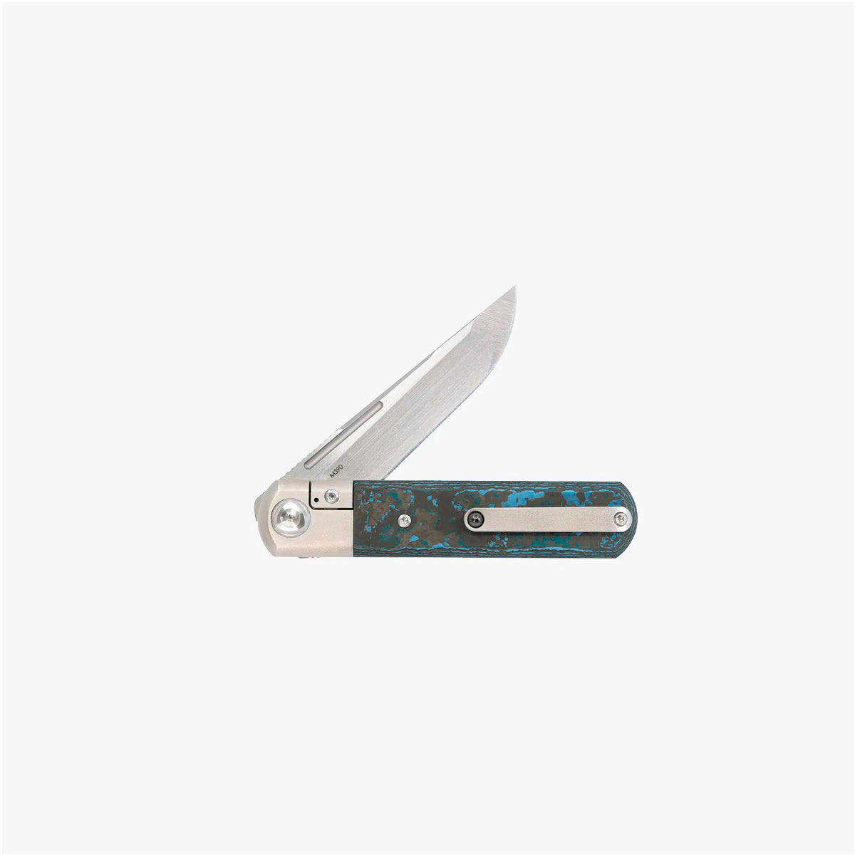 # ** ALMOST GONE ** Liong Mah - T-1 TANTO - M390 Blade - Mokuti - Fat Carbon - Titanium Handles - LIMITED EDITION