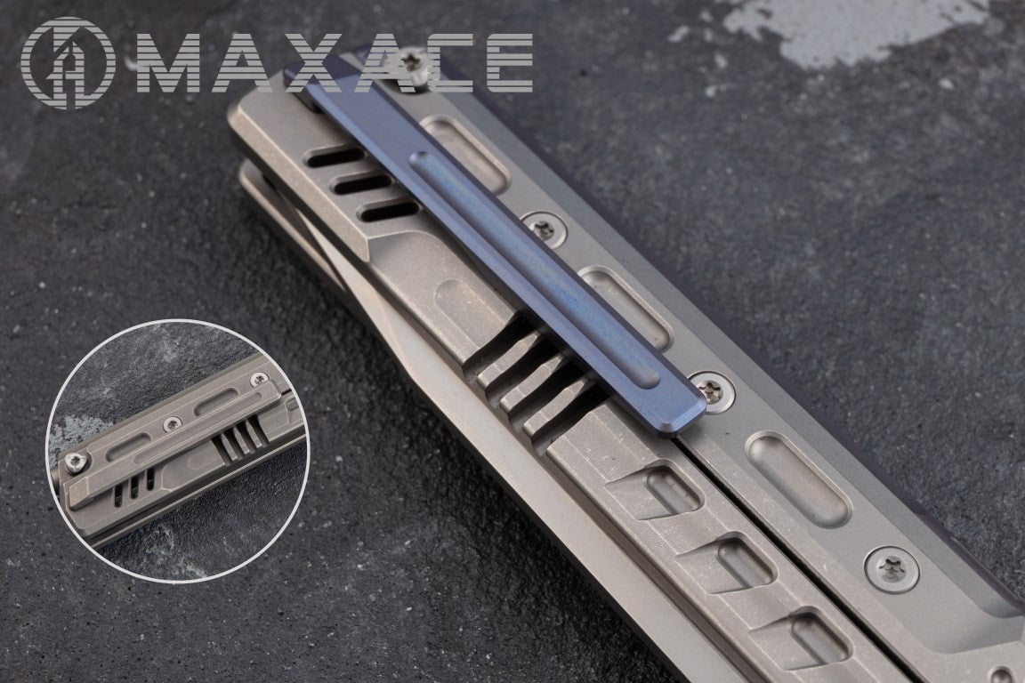 # ** BACK AGAIN ** MAXACE PTEROSAUR - M390 BLADE - GREY OR STONEWASH TITANIUM - True Talon