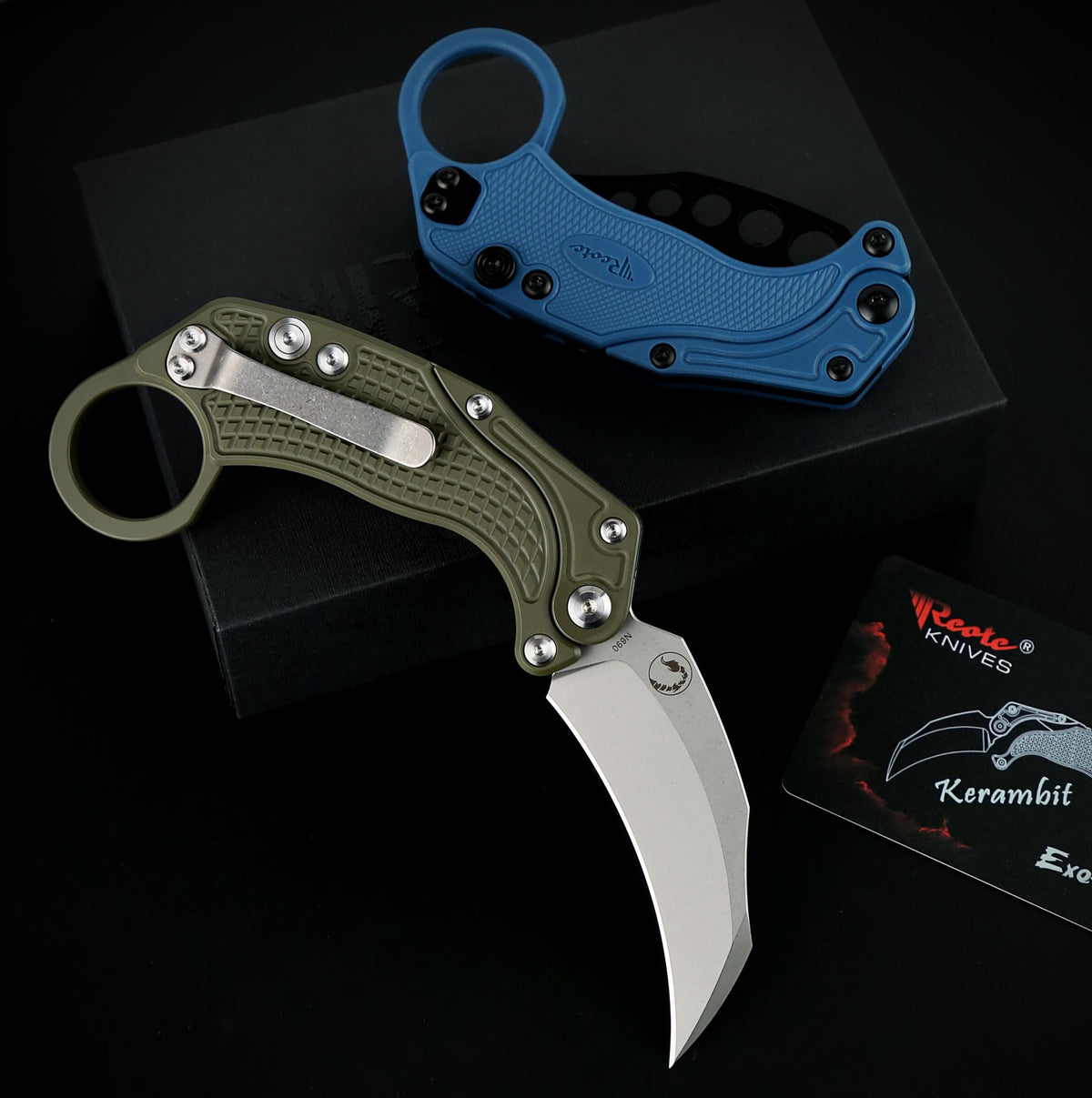 Reate Knives - EXO K KARAMBIT WITH TRAINER - LIMIT 1 PER CUSTOMER
