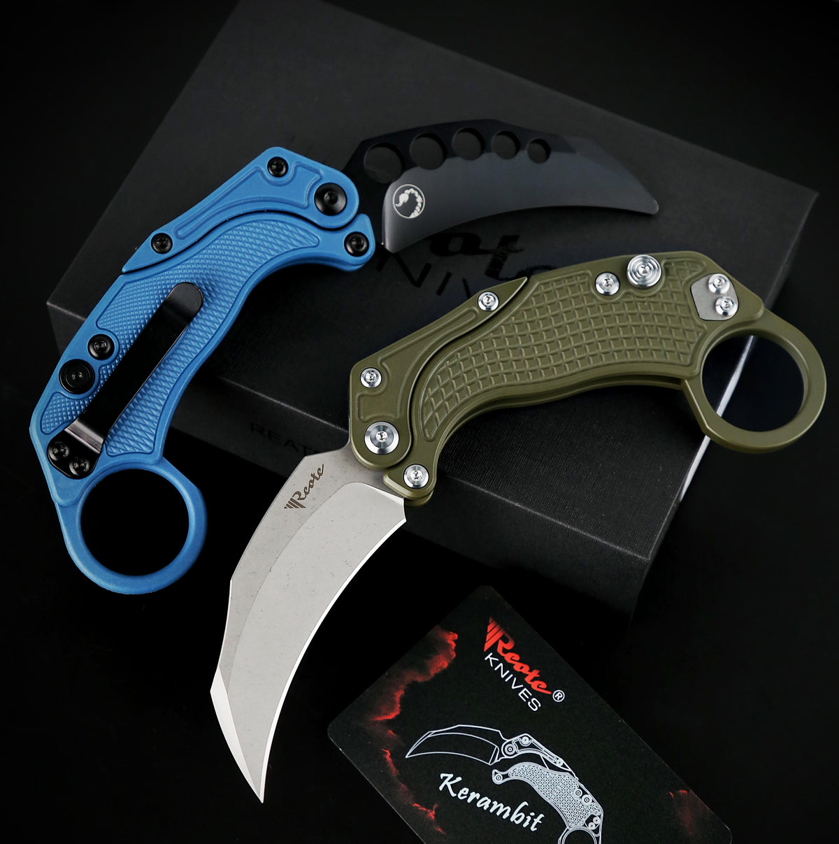 Reate Knives - EXO K KARAMBIT WITH TRAINER - LIMIT 1 PER CUSTOMER
