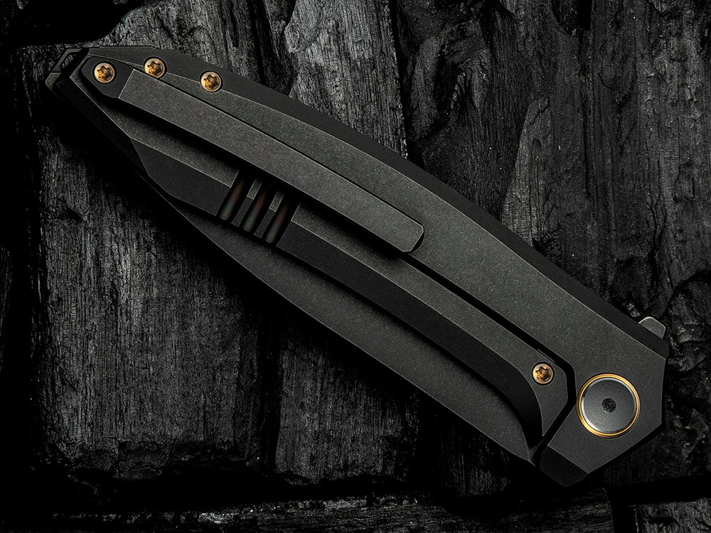 # ** HERE NOW ** - WE Knives - WE23070 ACCUMINAL - 3.98 INCH VANAX Blade - Titanium Handle