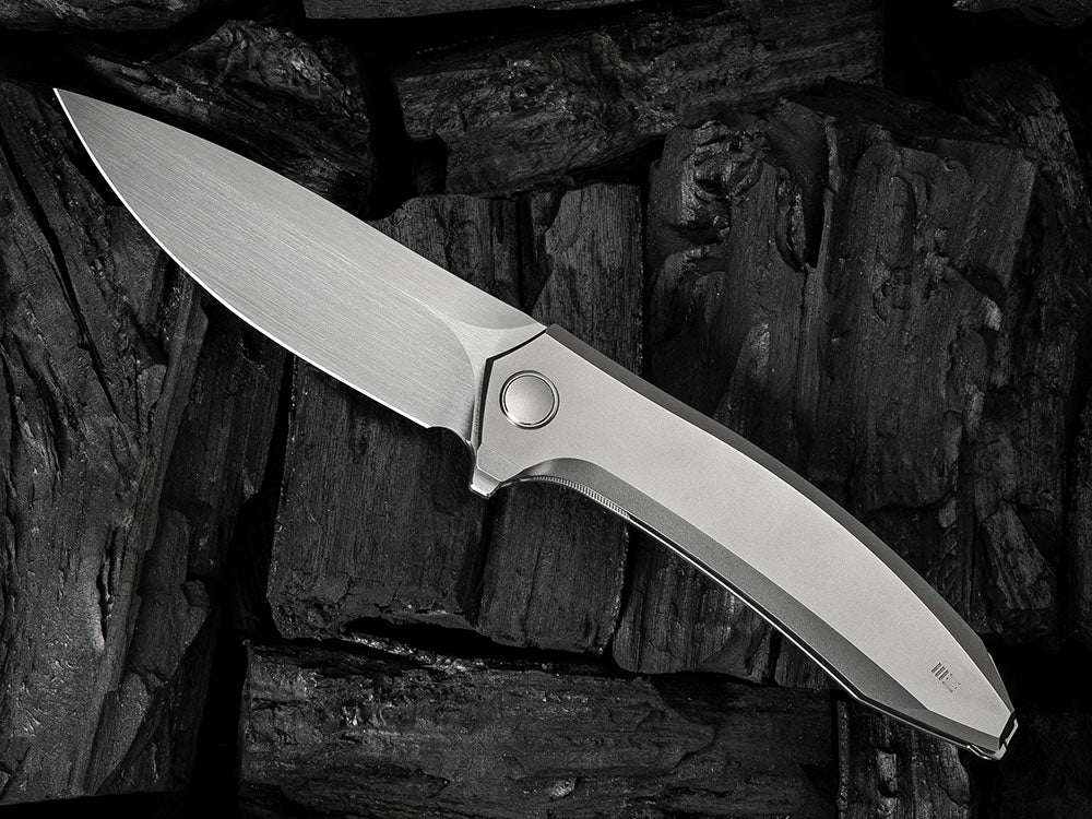 # ** HERE NOW ** - WE Knives - WE23070 ACCUMINAL - 3.98 INCH VANAX Blade - Titanium Handle