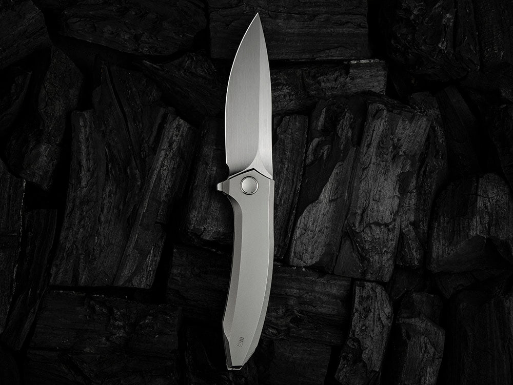 # ** HERE NOW ** - WE Knives - WE23070 ACCUMINAL - 3.98 INCH VANAX Blade - Titanium Handle