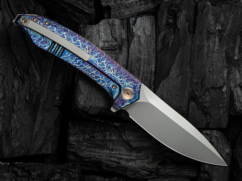 # ** HERE NOW ** - WE Knives - WE23070 ACCUMINAL - 3.98 INCH VANAX Blade - Titanium Handle