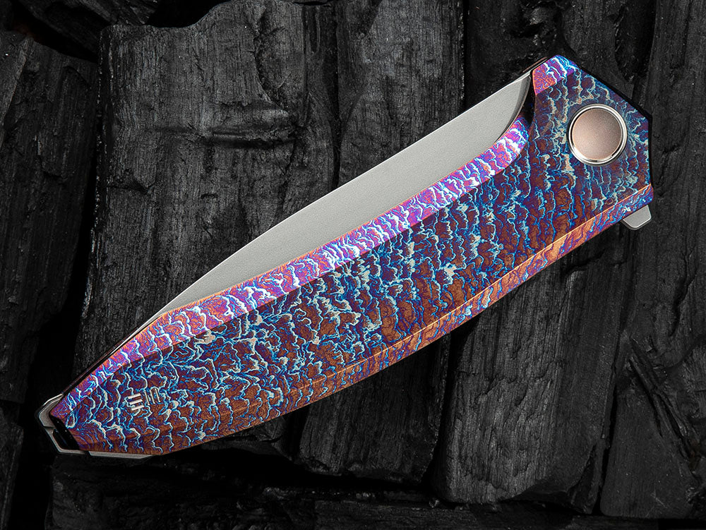 # ** HERE NOW ** - WE Knives - WE23070 ACCUMINAL - 3.98 INCH VANAX Blade - Titanium Handle