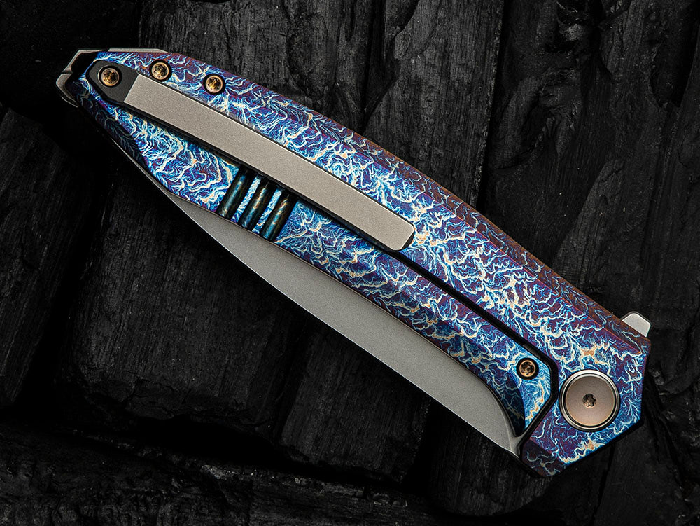 # ** HERE NOW ** - WE Knives - WE23070 ACCUMINAL - 3.98 INCH VANAX Blade - Titanium Handle