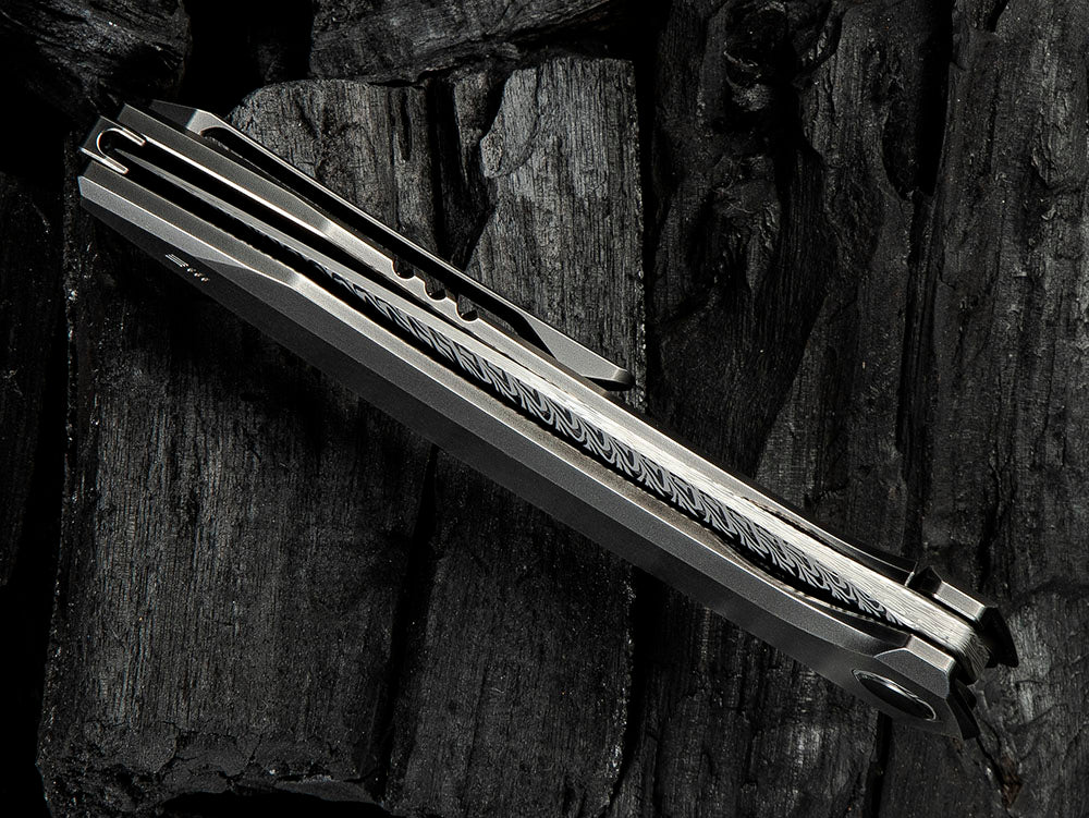 # ** HERE NOW ** - WE Knives - WE23070 ACCUMINAL - 3.98 INCH VANAX Blade - Titanium Handle