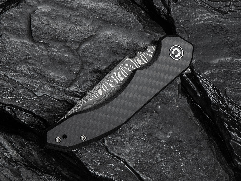 # ** HERE NOW ** CIVIVI - C23050 - BLUETICK - 14C28N or Damascus BLADE - NEW DAMASCUS MODEL