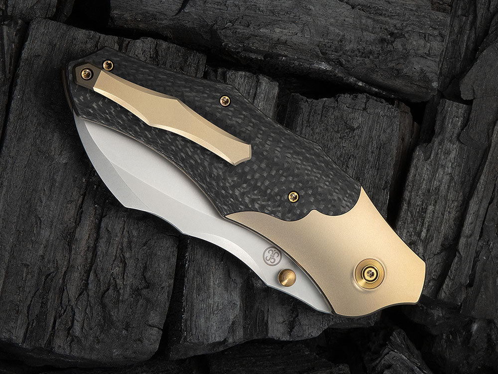 # ** HERE NOW ** - WE Knives - WE24042 ORC BOSS - 3.82 INCH 20CV Blade - Titanium Handle - Grant Chambers Design