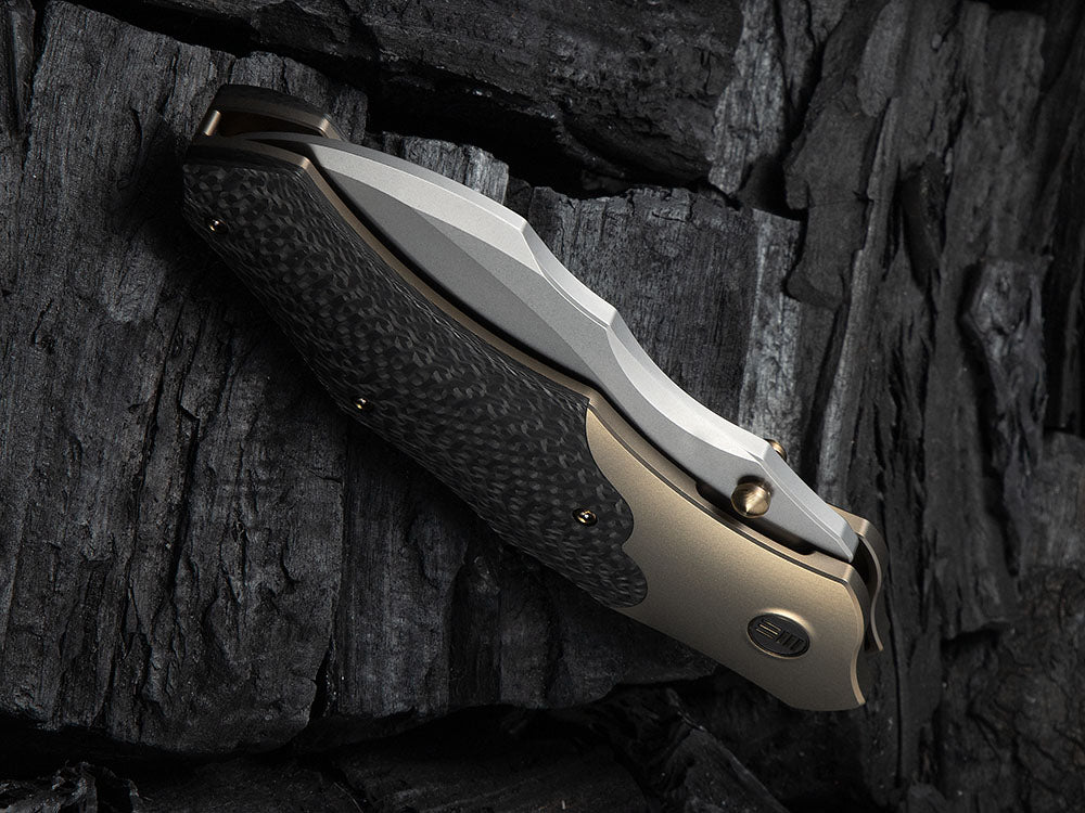 # ** HERE NOW ** - WE Knives - WE24042 ORC BOSS - 3.82 INCH 20CV Blade - Titanium Handle - Grant Chambers Design