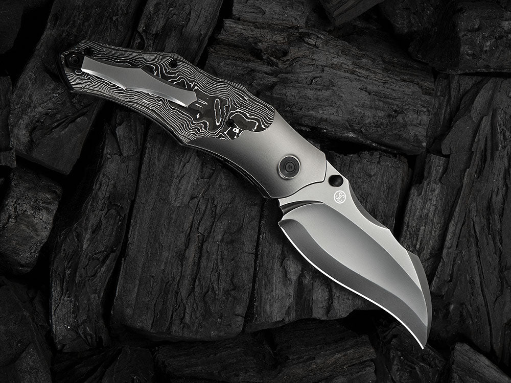 # ** HERE NOW ** - WE Knives - WE24042 ORC BOSS - 3.82 INCH 20CV Blade - Titanium Handle - Grant Chambers Design