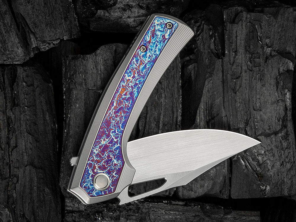 # ** ALMOST GONE ** WE Knife - WE22040 NEFARIS - 20CV Blade - NEW FLAME ANODIZED MODEL