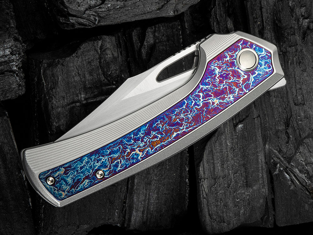# ** ALMOST GONE ** WE Knife - WE22040 NEFARIS - 20CV Blade - NEW FLAME ANODIZED MODEL