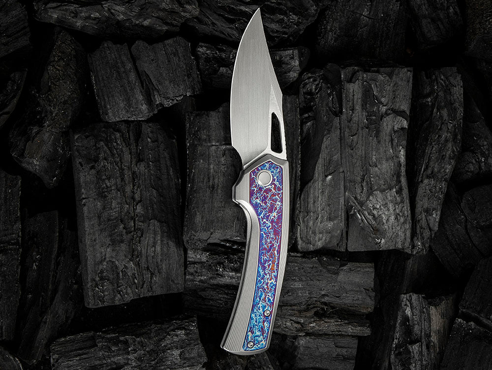 # ** ALMOST GONE ** WE Knife - WE22040 NEFARIS - 20CV Blade - NEW FLAME ANODIZED MODEL
