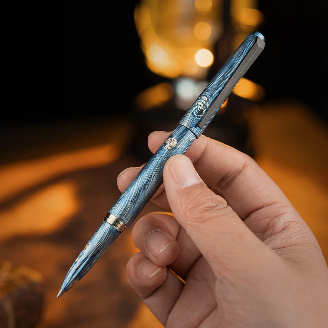 # ** ALMOST GONE ** HAND CARVED TITANIUM PEN - HAND FINISHED TITANIUM PEN