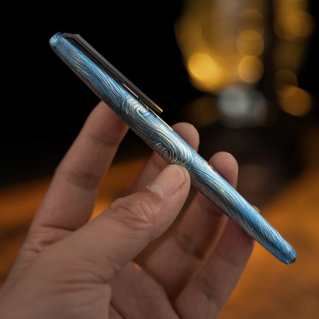 # ** ALMOST GONE ** HAND CARVED TITANIUM PEN - HAND FINISHED TITANIUM PEN