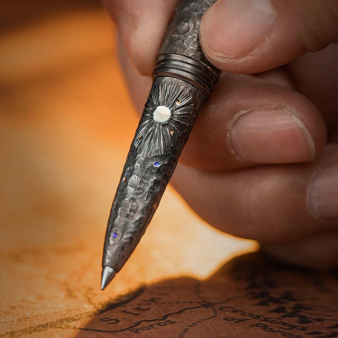 # ** ALMOST GONE ** HAND CARVED TITANIUM PEN - HAND FINISHED TITANIUM PEN