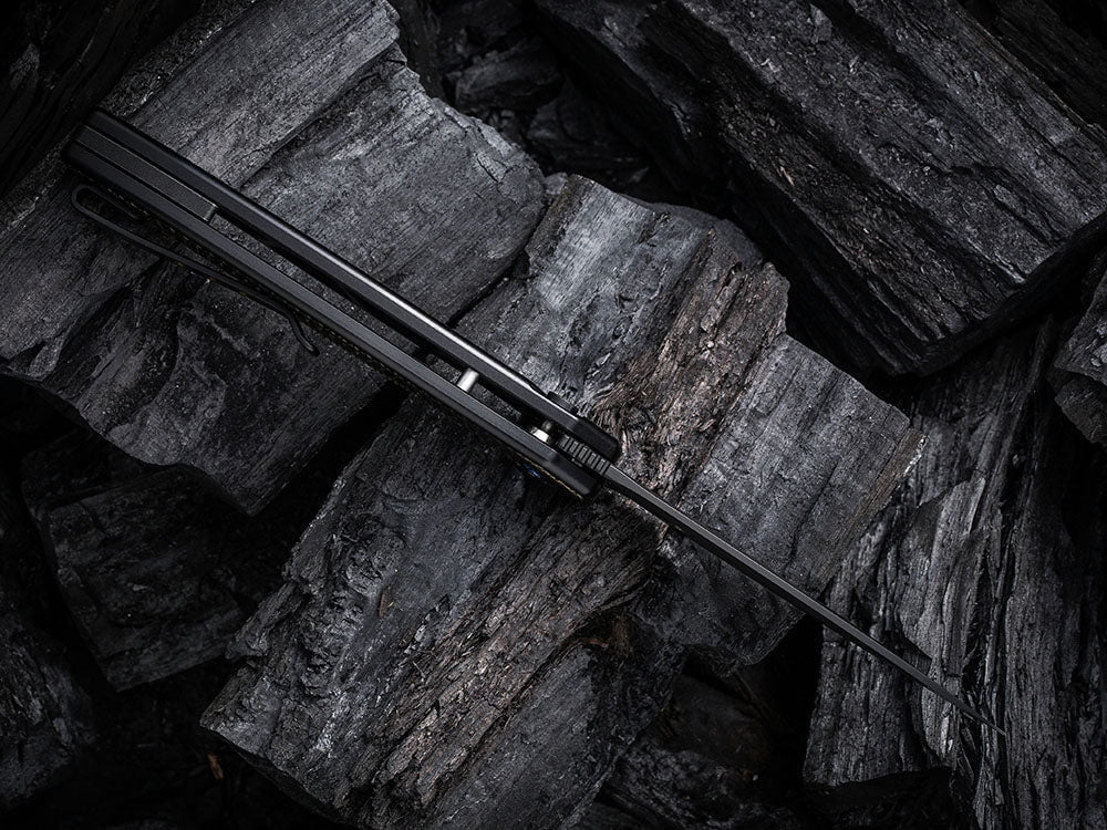 # ** HERE NOW ** WE Knife - WE19002 KITEFIN - Button Lock - 20CV Blade - Carbon Fiber & Titanium Handle - True Talon