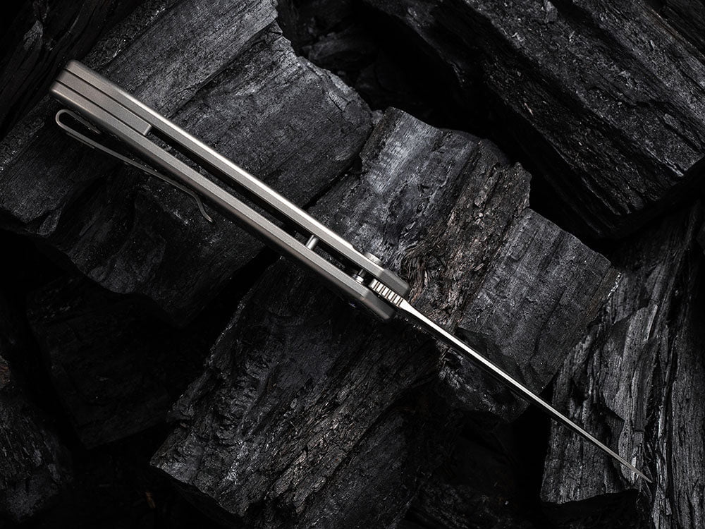 # ** HERE NOW ** WE Knife - WE19002 KITEFIN - Button Lock - 20CV Blade - Carbon Fiber & Titanium Handle - True Talon