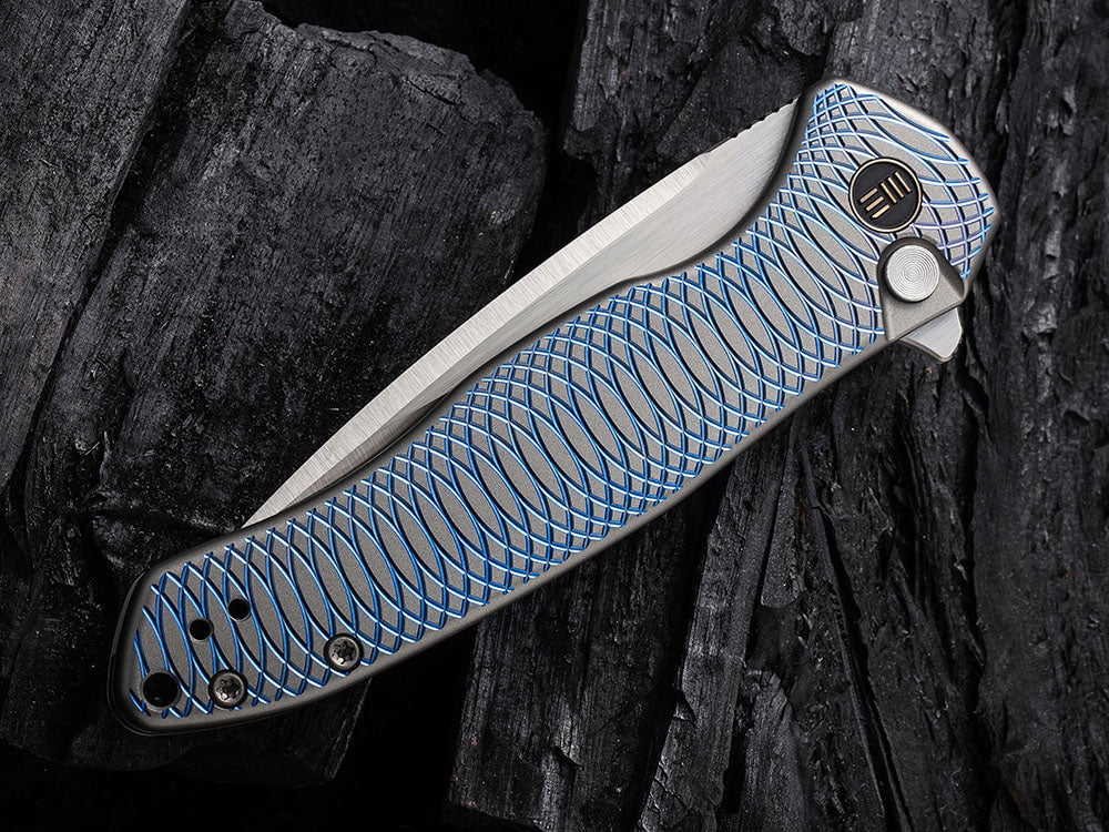 # ** HERE NOW ** WE Knife - WE19002 KITEFIN - Button Lock - 20CV Blade - Carbon Fiber & Titanium Handle - True Talon