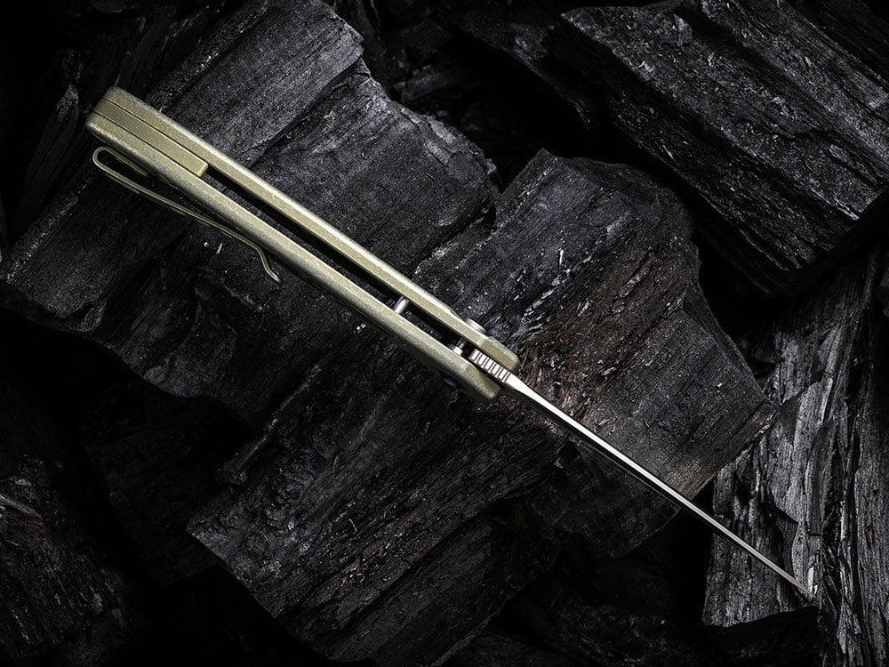 # ** HERE NOW ** WE Knife - WE19002 KITEFIN - Button Lock - 20CV Blade - Carbon Fiber & Titanium Handle - True Talon
