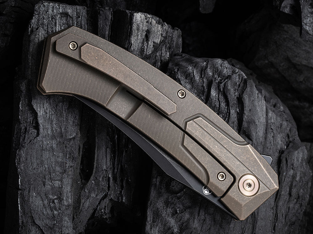 ** CANCELLED LAY BUY SALE ** - WE Knives - WE21015 SHUDDAN - 3.4 INCH 20CV Blade - Titanium Handle - Rafal Brzeski