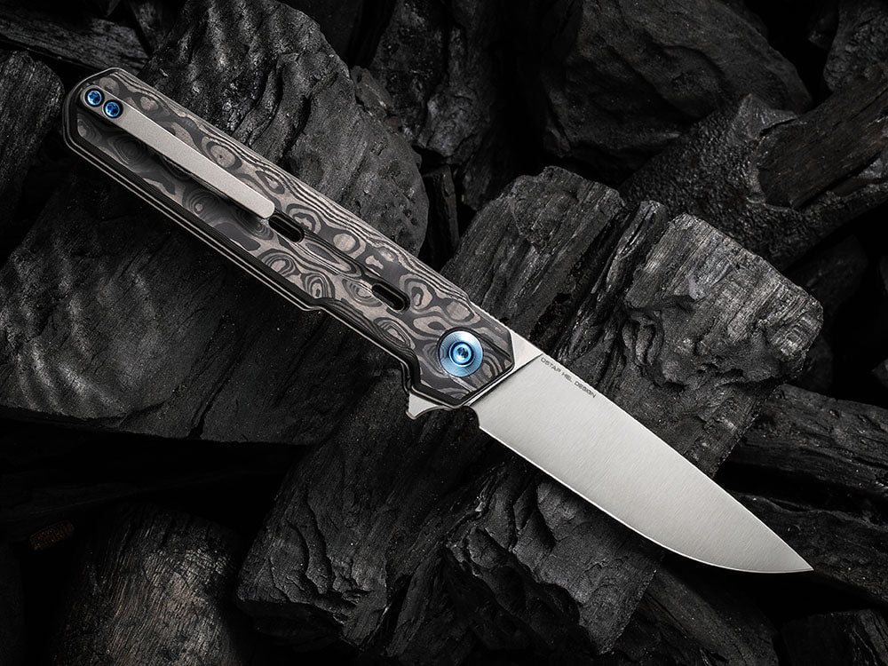 # ** HERE NOW ** WE Knife - WE22026 NAVO - 20CV Blade - Titanium Handle - OSTAP HEL DESIGN - True Talon