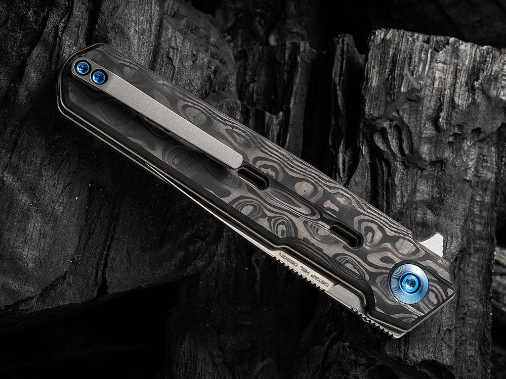 # ** HERE NOW ** WE Knife - WE22026 NAVO - 20CV Blade - Titanium Handle - OSTAP HEL DESIGN - True Talon