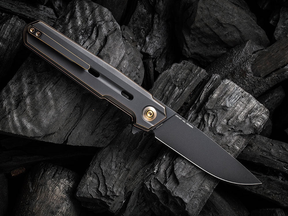 # ** HERE NOW ** WE Knife - WE22026 NAVO - 20CV Blade - Titanium Handle - OSTAP HEL DESIGN - True Talon