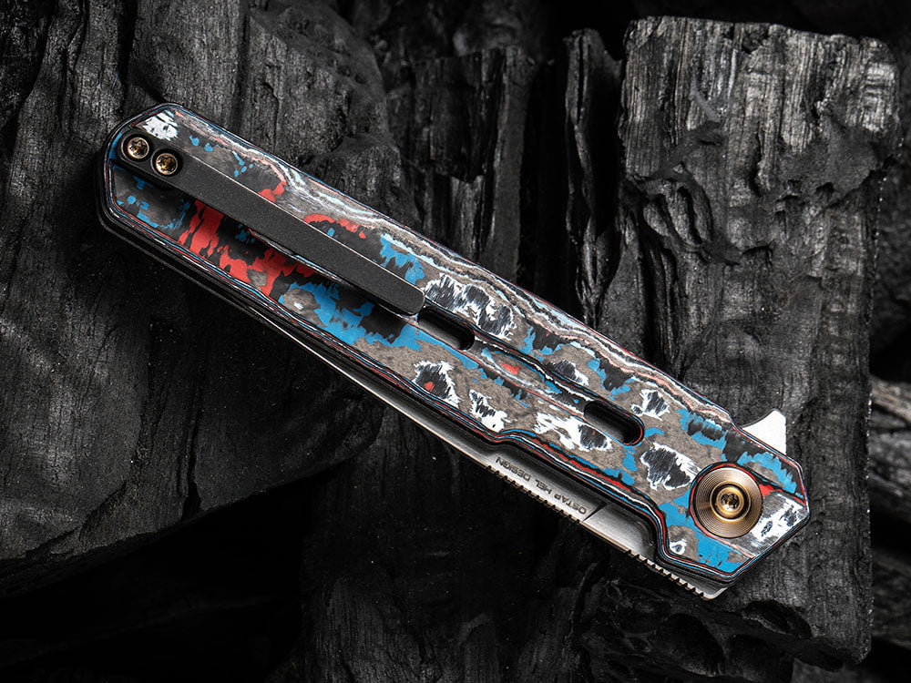 # ** HERE NOW ** WE Knife - WE22026 NAVO - 20CV Blade - Titanium Handle - OSTAP HEL DESIGN - True Talon