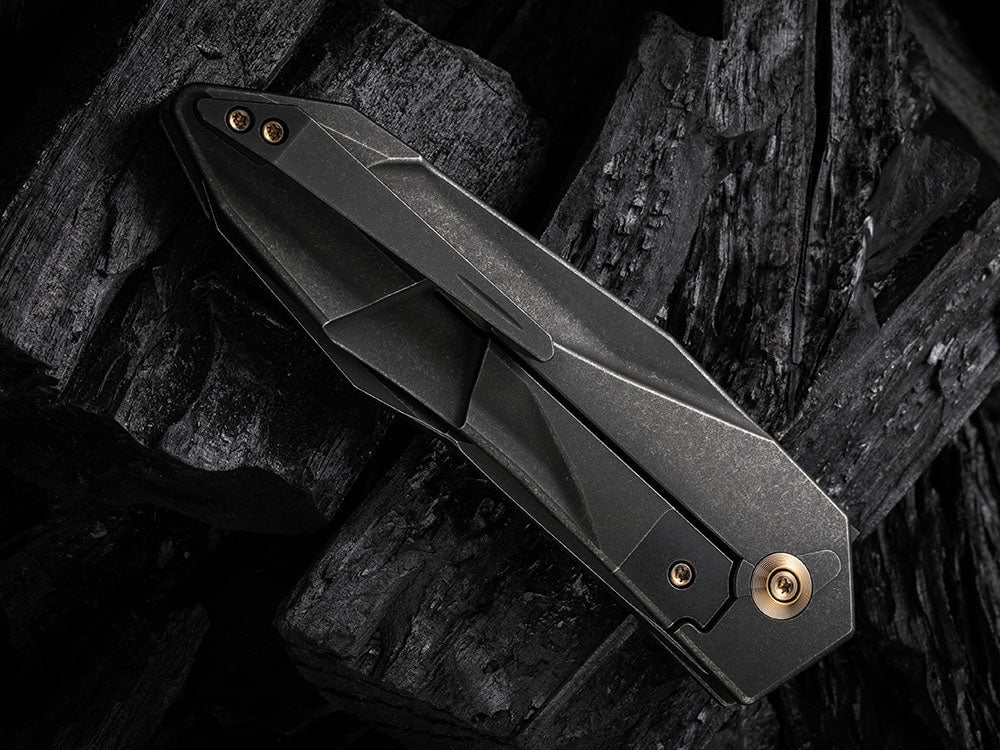 # ** HERE NOW ** WE Knife - WE22028 SOLID - 20CV Blade - Integral Titanium Handle - GTC DESIGN - True Talon