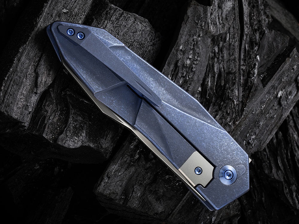 # ** HERE NOW ** WE Knife - WE22028 SOLID - 20CV Blade - Integral Titanium Handle - GTC DESIGN - True Talon