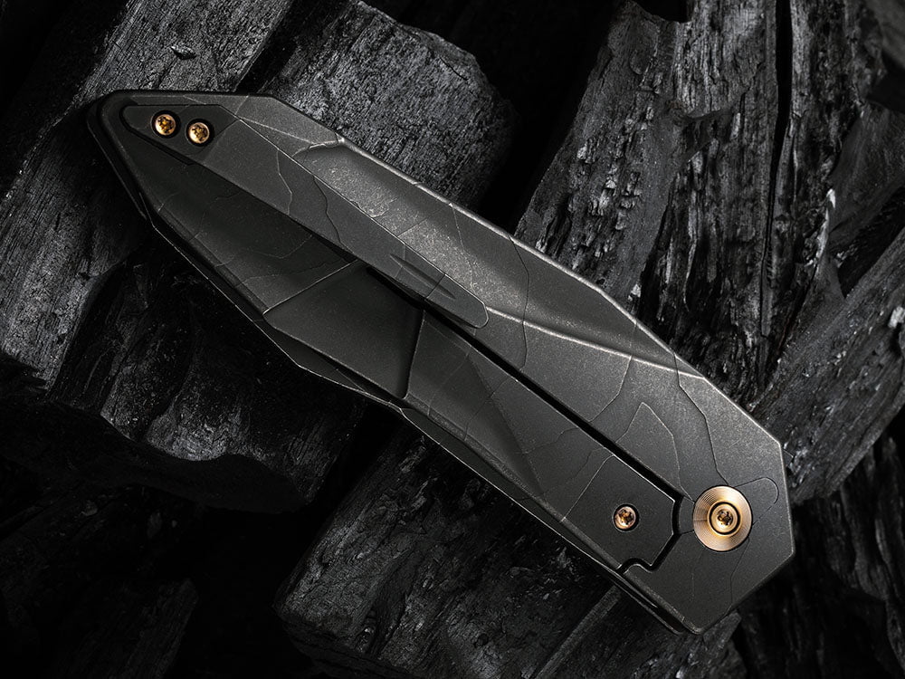 # ** HERE NOW ** WE Knife - WE22028 SOLID - 20CV Blade - Integral Titanium Handle - GTC DESIGN - True Talon