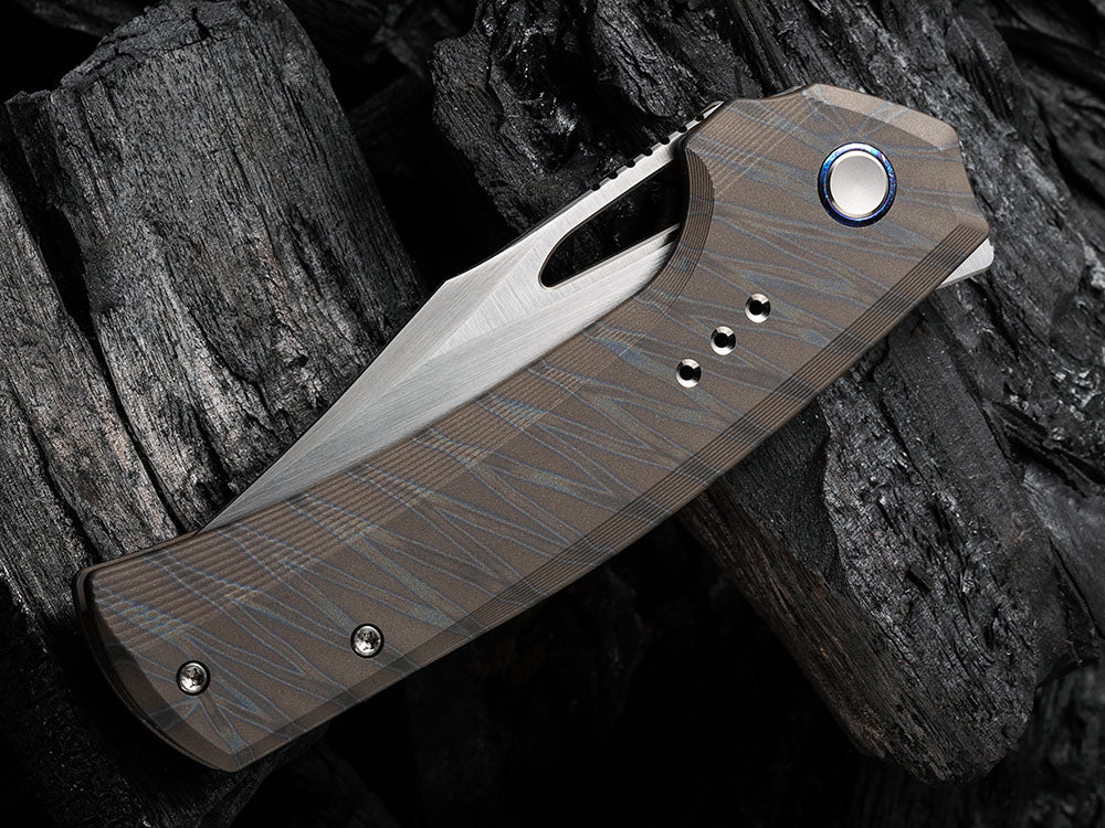 # ** ALMOST GONE ** WE Knife - WE22040 NEFARIS - 20CV Blade - NEW FLAME ANODIZED MODEL