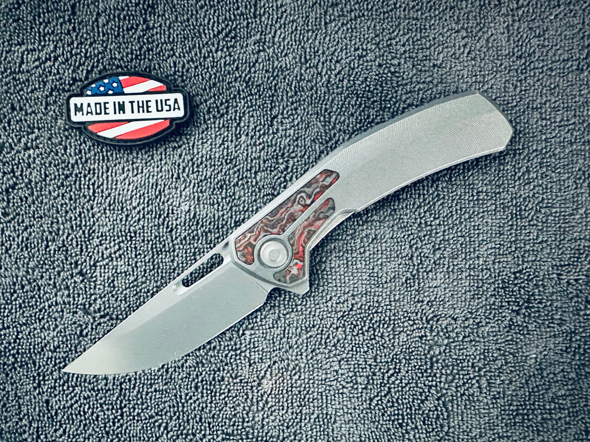# ** ALMOST GONE ** TACTILE KNIFE - ARCHER - MAGNACUT STEEL BLADE - INLAID HANDLES - 100% MADE IN THE USA