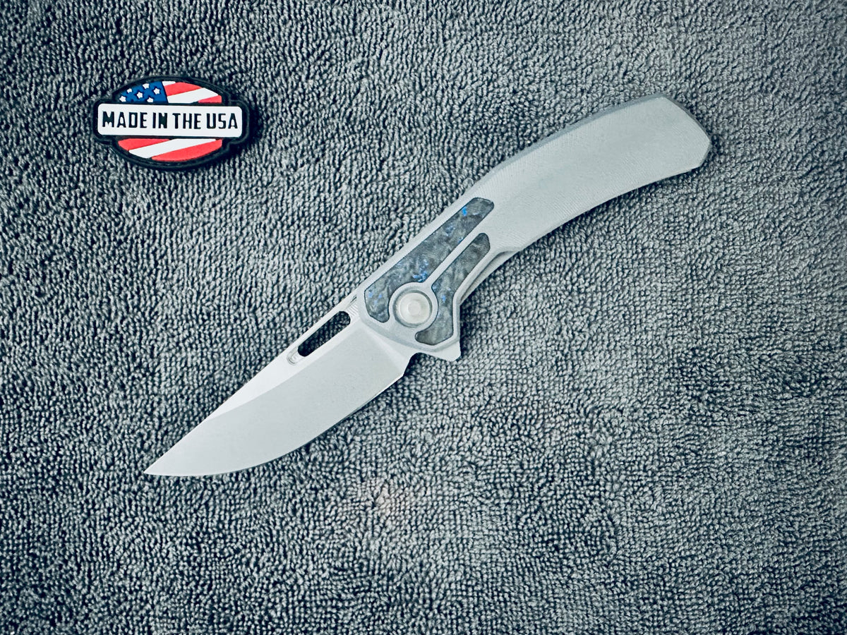 # ** ALMOST GONE ** TACTILE KNIFE - ARCHER - MAGNACUT STEEL BLADE - INLAID HANDLES - 100% MADE IN THE USA