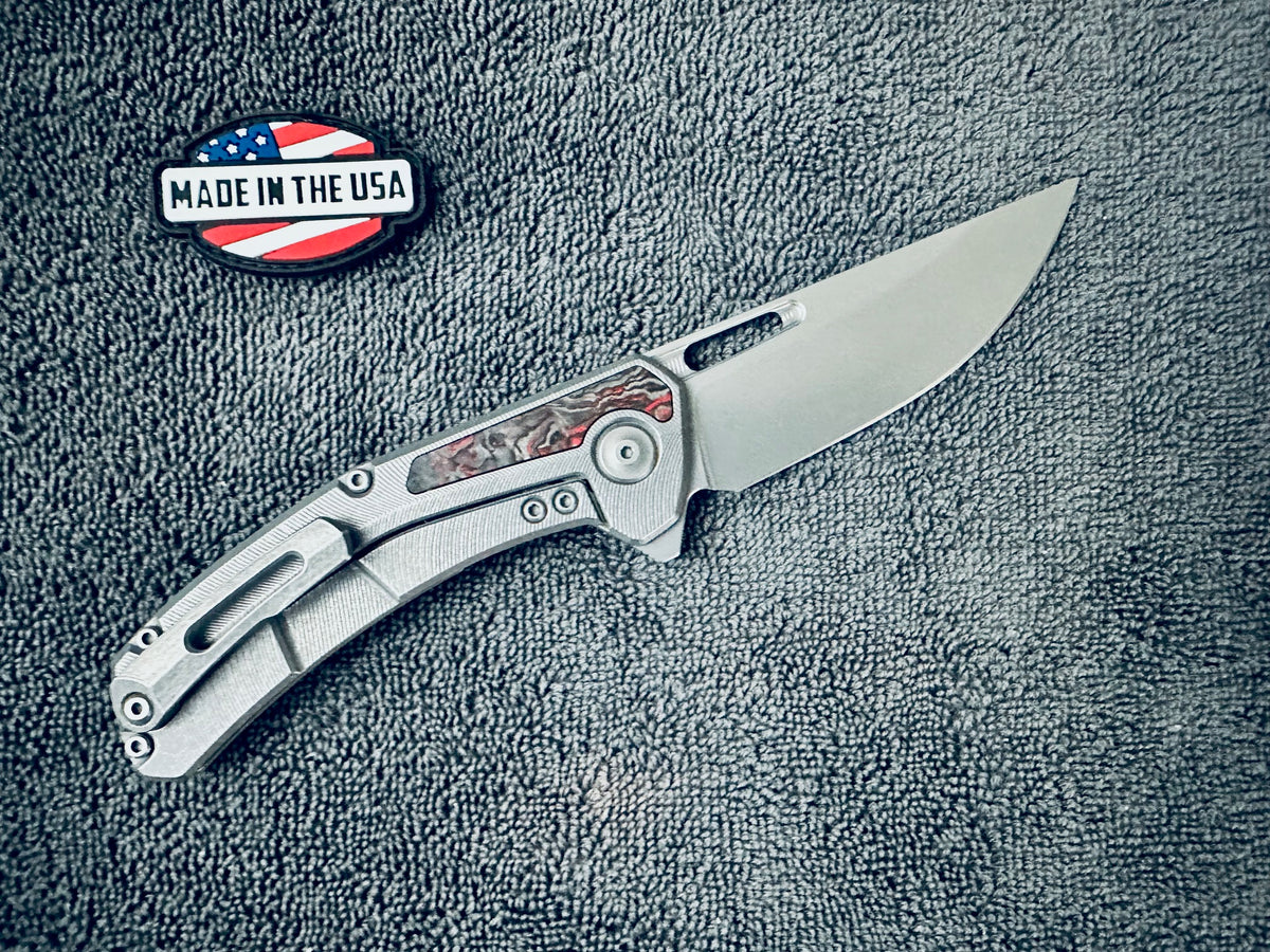 # ** ALMOST GONE ** TACTILE KNIFE - ARCHER - MAGNACUT STEEL BLADE - INLAID HANDLES - 100% MADE IN THE USA