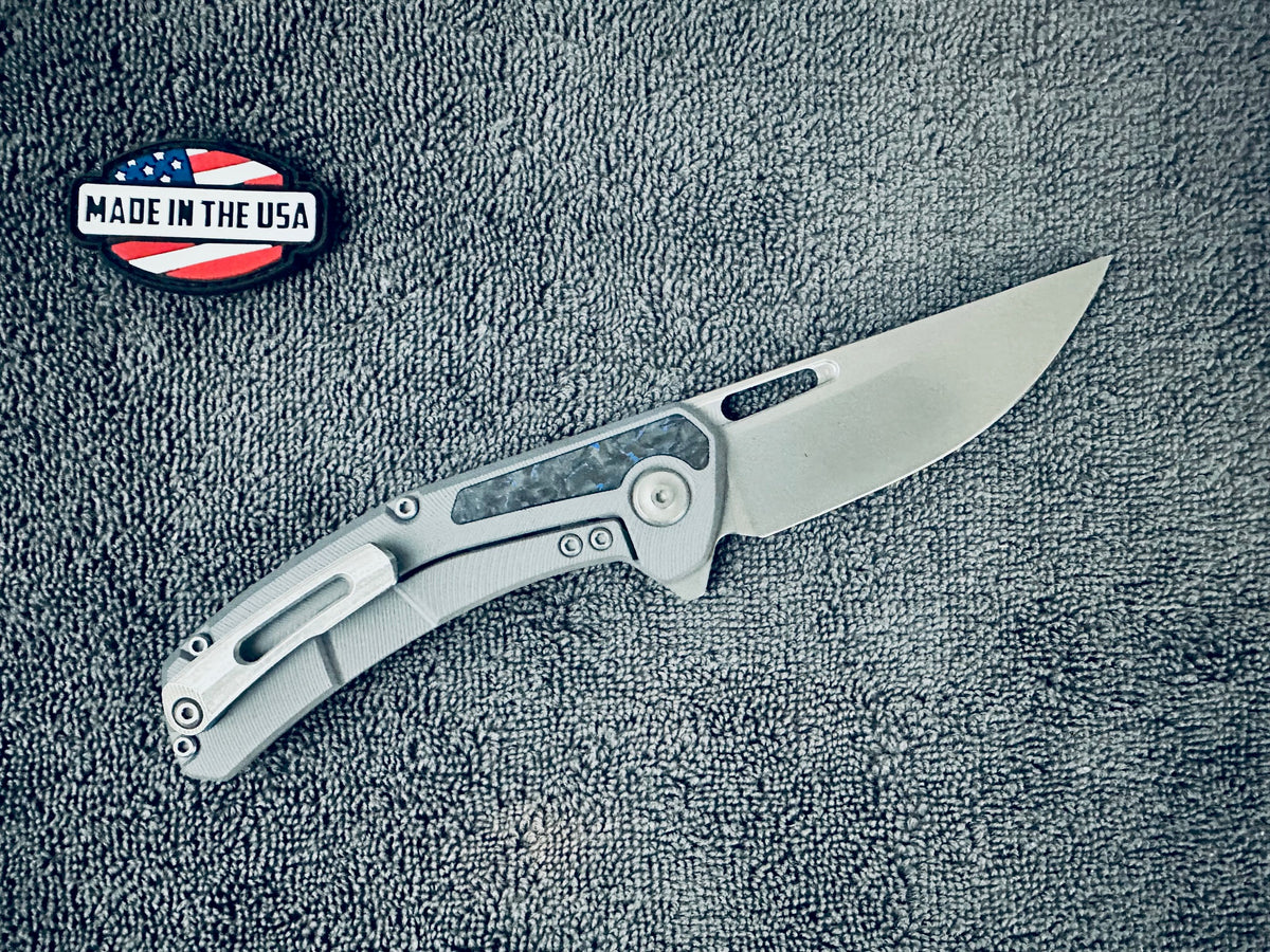 # ** ALMOST GONE ** TACTILE KNIFE - ARCHER - MAGNACUT STEEL BLADE - INLAID HANDLES - 100% MADE IN THE USA
