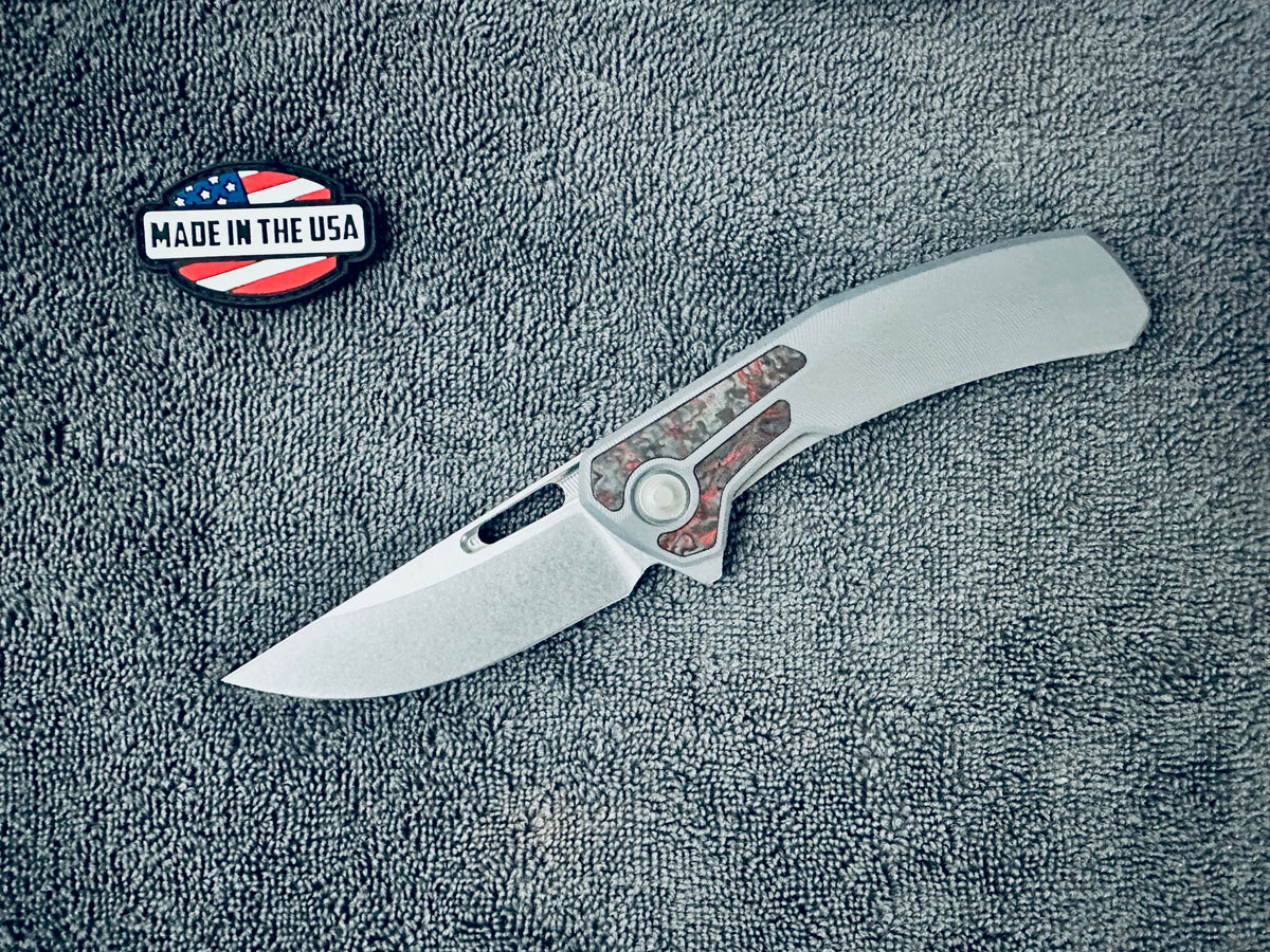 # ** ALMOST GONE ** TACTILE KNIFE - ARCHER - MAGNACUT STEEL BLADE - INLAID HANDLES - 100% MADE IN THE USA
